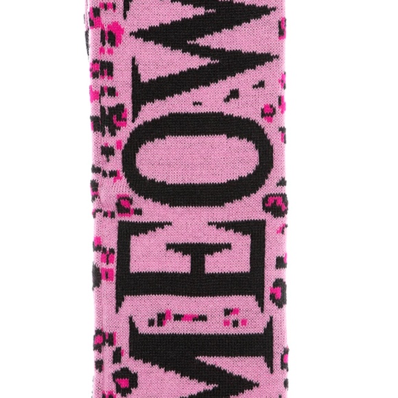 Sourpuss 3 pc  Pink Leopard Beanie Hat & Gloves w  Matching Scarf Knit  New - Picture 6 of 13